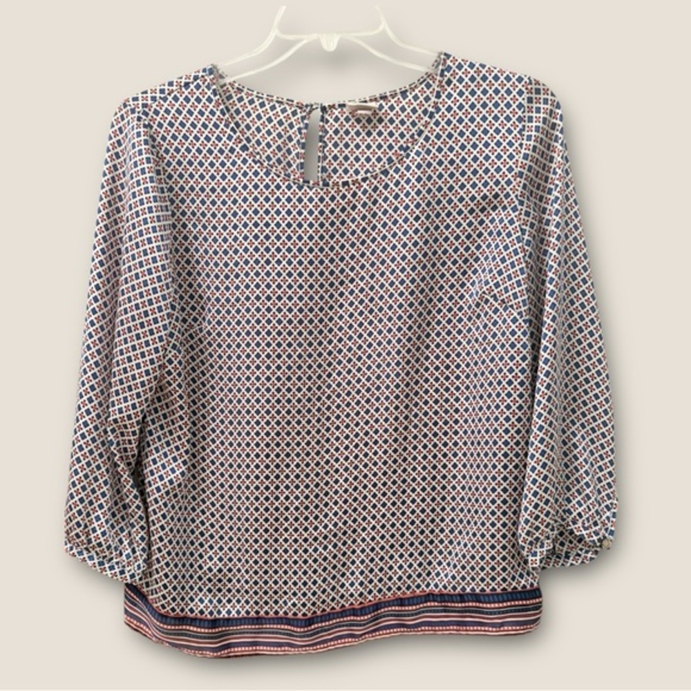 Merona Red White and Blue Blouse Size XL. Super soft! AE